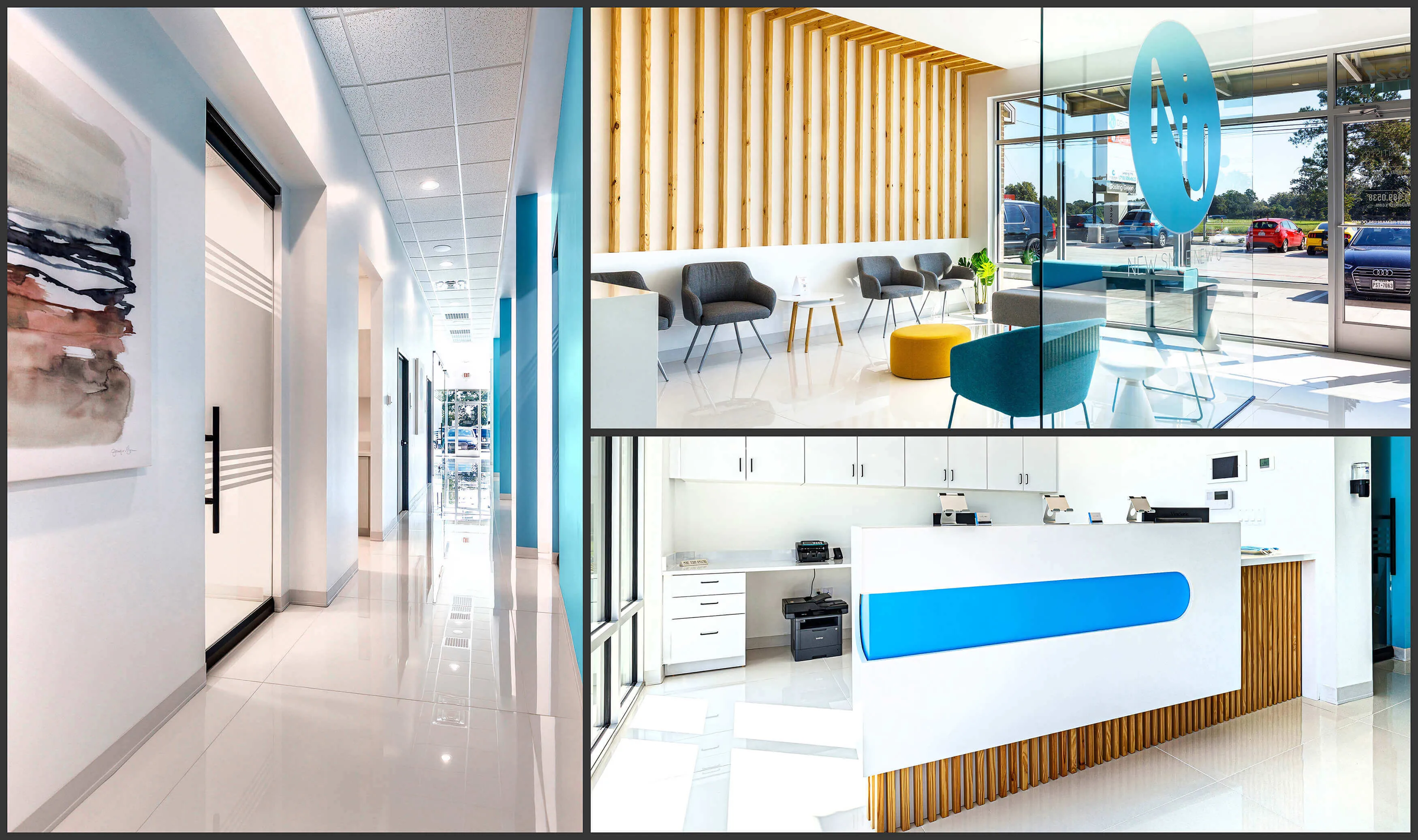 Collage of beautiful and modern Nu Dentistry Richmond, TX Dental Office